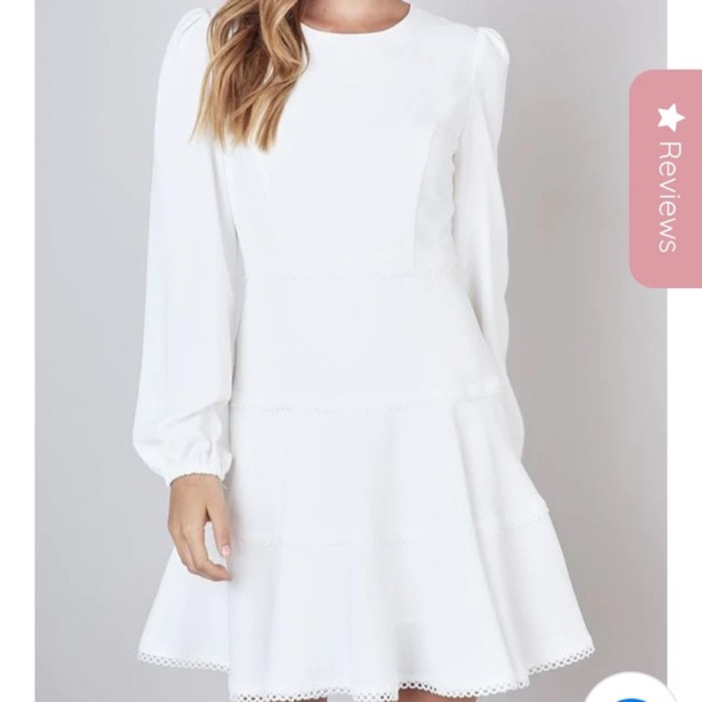 Eternal Ivory - Bridal long sleeve mini dress